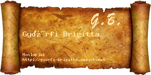 Győrfi Brigitta névjegykártya